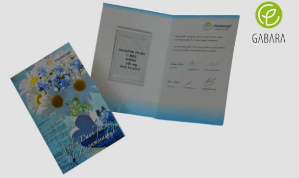 Poscard with seed sachet