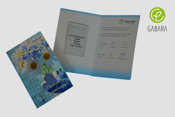 Poscard with seed sachet